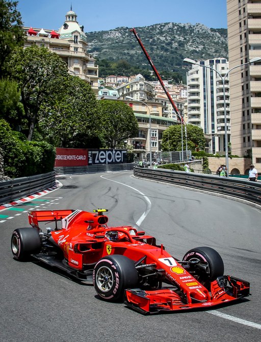 Formula one car racing at Monaco