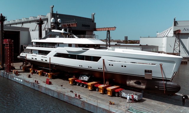 Fourth Amels 60 hull hits the water