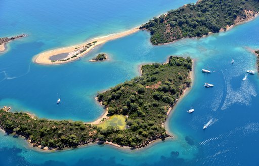 Gocek islands off Fethiye in Turkey