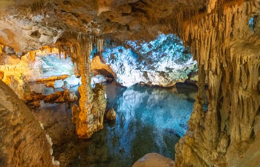 Inside the cave of Neptune or Grotta di Nettuno