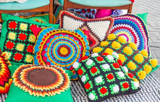 Color cushions in Hippy Market Ibiza
