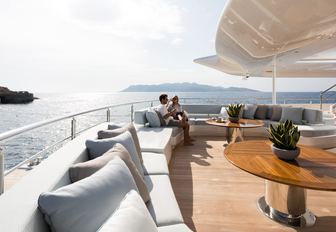 Guests on board charter yacht O'Pari in the sunkissed islands of Greece