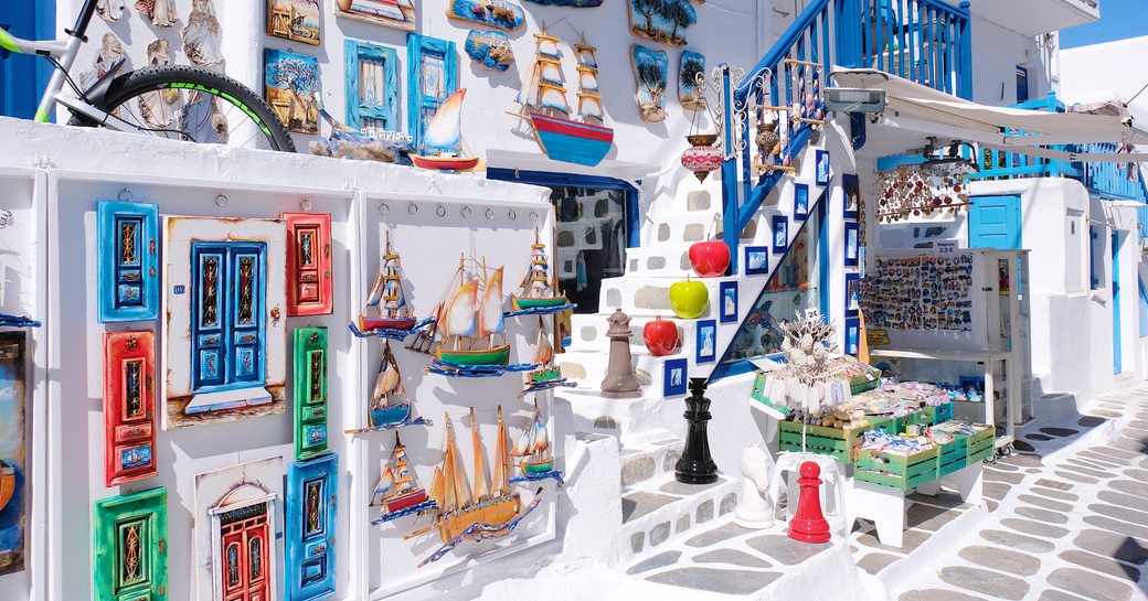 Mykonos' colorful Old Town, Cyclades Islands in Greece