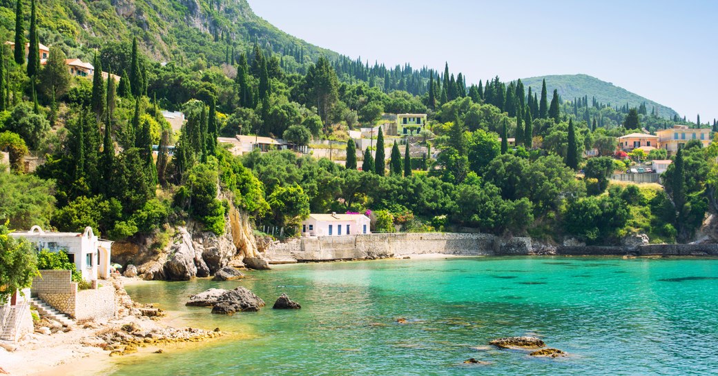 Beautiful bay in Paleokastritsa in Corfu island, Greece