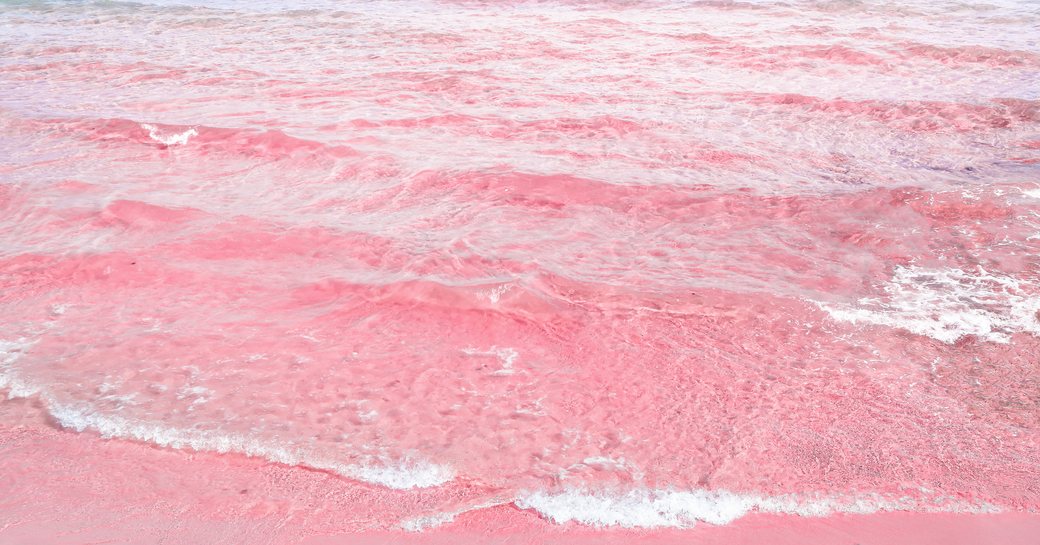 stunning pink sandy beach in bahamas