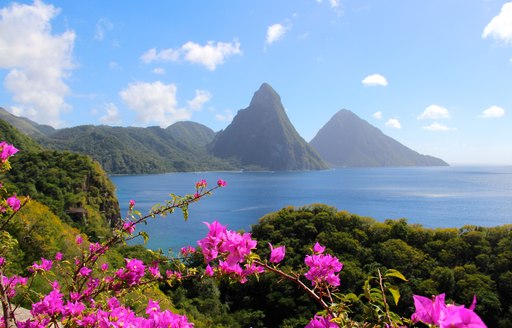 The Pitons in St Lucia, Caribbean