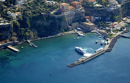 yachts in the port of sorrento