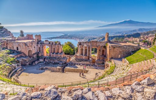 Greco-Roman theatre in Taormina in Sicily