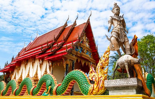 Beautiful temple and statue in Thailand